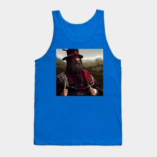 Scottish Highlander in Clan Tartan Tank Top